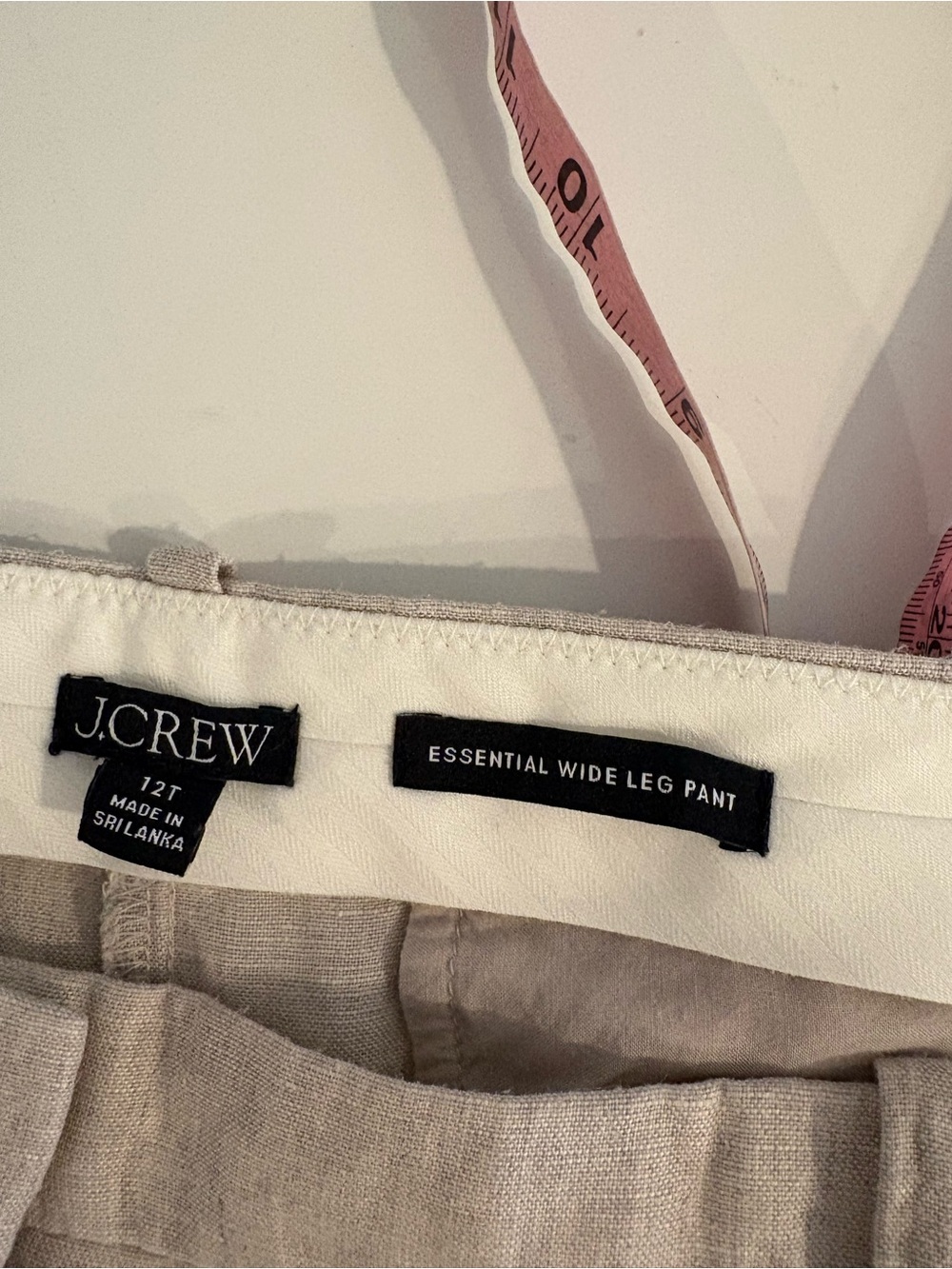 J.Crew || Essential Wide-Leg Linen Pant in Flax Tan Beige 12 Tall - Picture 6 of 10